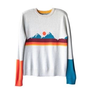 NEW KAVU womans medium hill rose sweater. Worn once, no tags